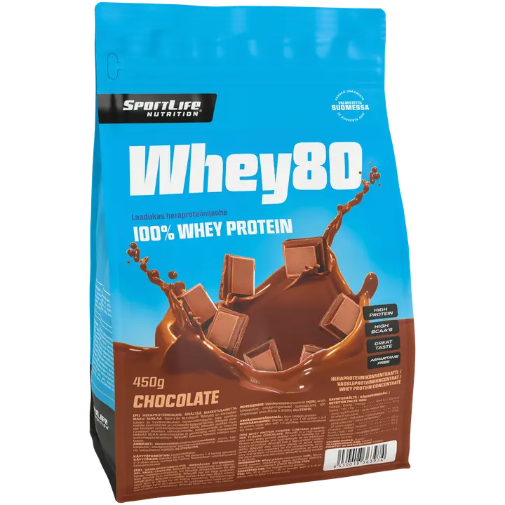 SportLife Nutrition Whey80 450g suklaa heraproteiinijauhe