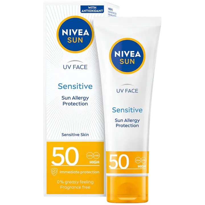 NIVEA SUN 50ml UV Face Sensitive SK50 -aurinkovoide