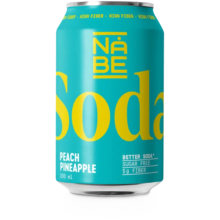 Nåbe Soda persikan ja ananaksen makuinen hiilihapotettu virvoitusjuoma 330ml