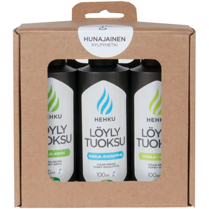 Korpiahon Hunaja Hehku Löylylahja sis. 3 x 100ml löylytuoksua