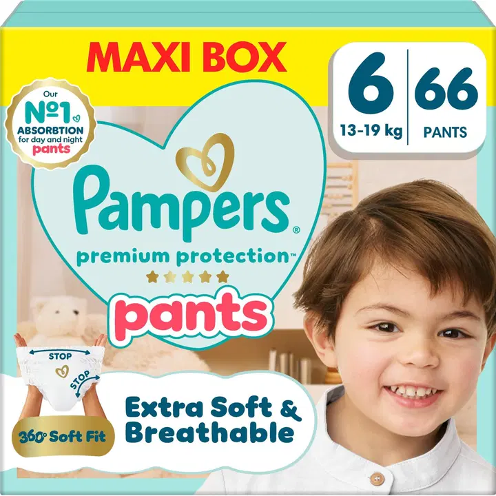 Pampers Premium Protection Pants S6 13-19 kg 66st blöja