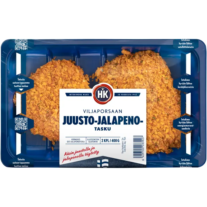 HK Viljaporsaan juusto-jalapenotasku 400 g