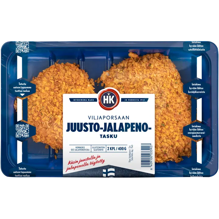 HK Viljaporsaan juusto-jalapenotasku 400 g