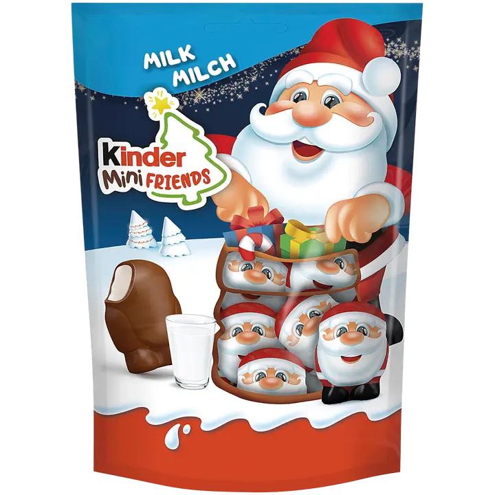 Kinder maitosuklaapäällysteisiä suklaahahmoja maitoisalla täytteellä