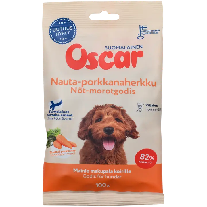 Oscar Nauta-porkkanaherkku koirille 100 g
