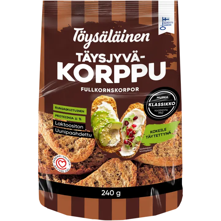 Töysäläinen täysjyväkorppu 240g