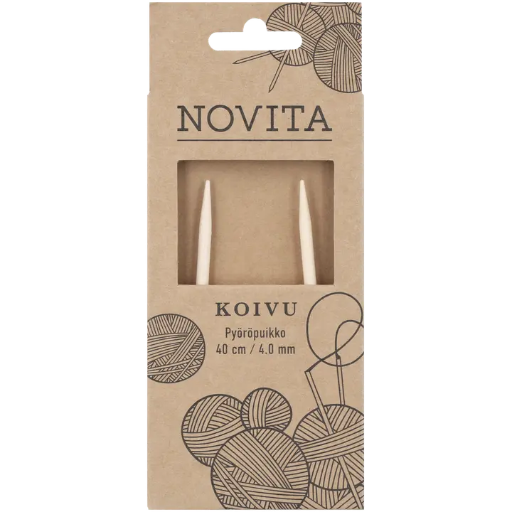 Novita Pyöröpuikko koivu 40cm 4.0mm