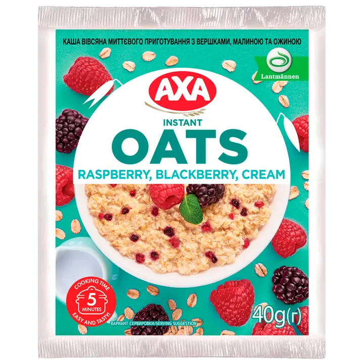 Axa kiirkaerahelbepuder koorega vaarika ja põldmarja 40 g