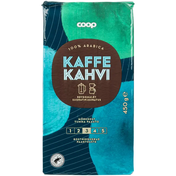 Coop kahvi tumma paahto suodatinjauhatus 450 g