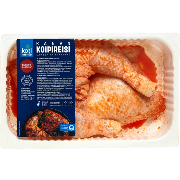 Kotimaista Kanan Koipireisi Marinoitu n1,1kg