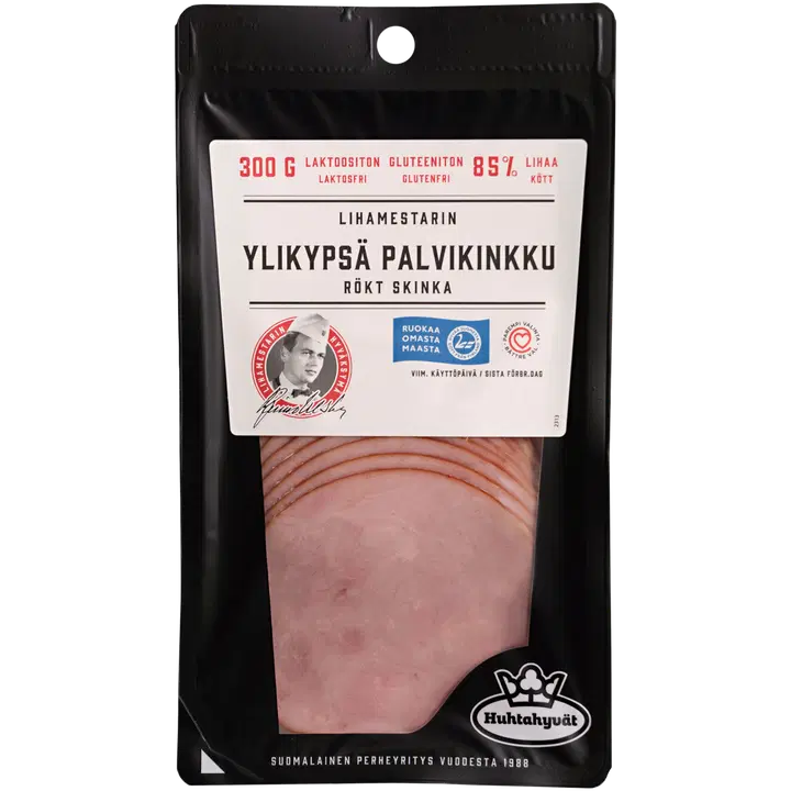 Huhtahyvät Lihamestarin Ylikypsä Palvikinkku Kotimainen 300g