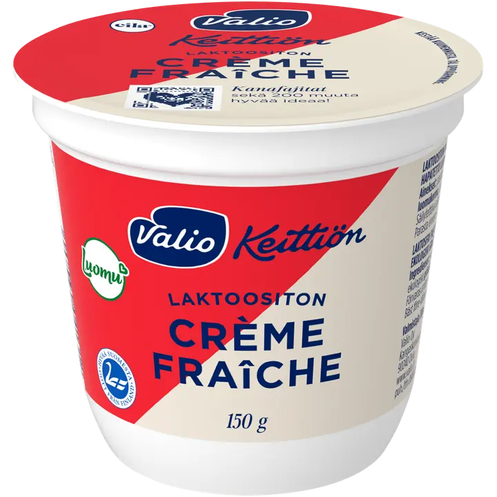 Valio Eila Keittiön crème fraîche 150 g laktoositon, luomu