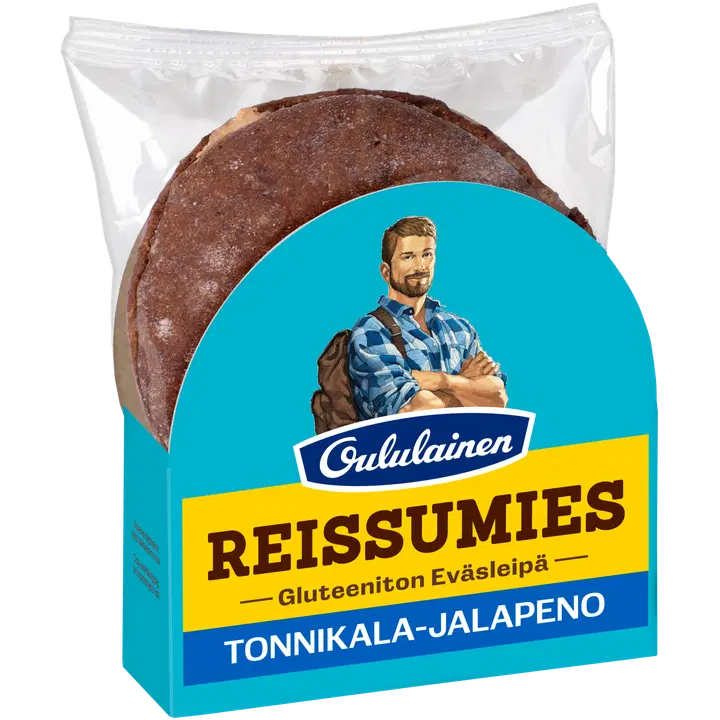 Oululainen Reissumies Gluteeniton Eväsleipä Tonnikala-Jalapeno 145g