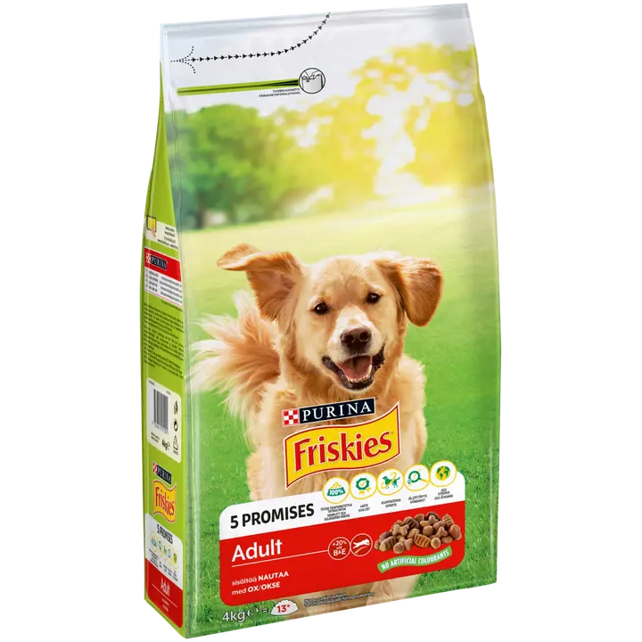 Friskies 4kg Adult Nautaa koiranruoka