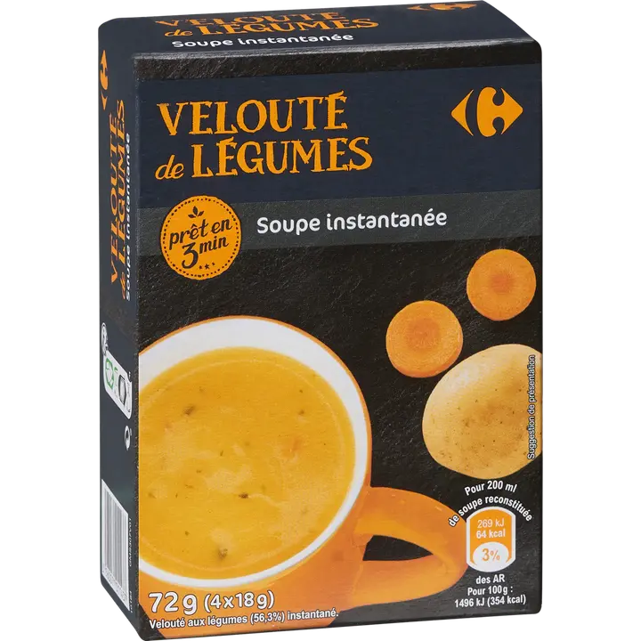 Carrefour supipõhjad köögiviljapüreesupile 4 x 18 g