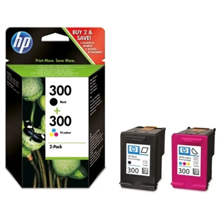 HP 300 mustepatruunapaketti kaikki värit ja musta