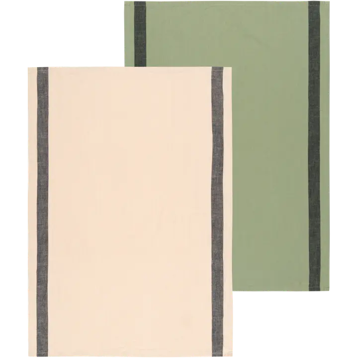 House keittiöpyyhe Rauha 2 kpl vihreä/beige