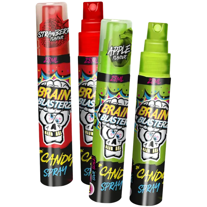 Brain Blasterz Sour spray kirpeä makeissuihke omenan ja  mansikan maku 28g