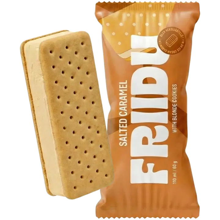 Friidu välipalajäätelö Salted Caramel 110ml/60g