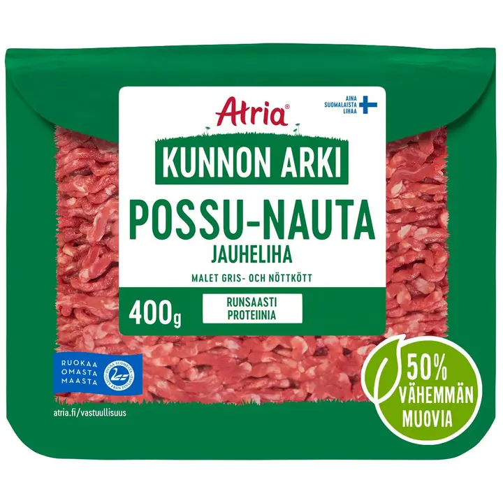 Atria Kunnon Arki Possu-Nauta Jauheliha 400g