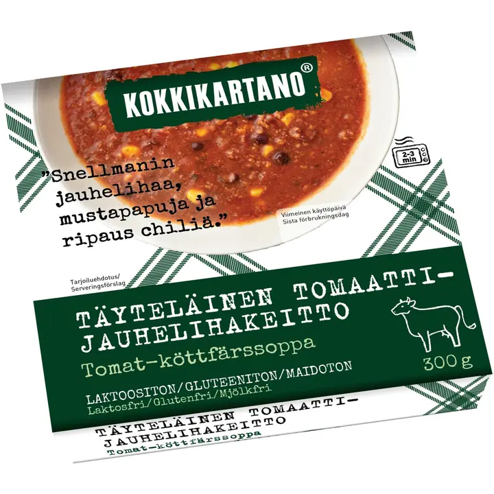 Kokkikartano Täyteläinen Tomaatti-jauhelihakeitto 300g