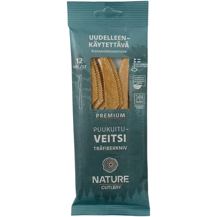 Nature Line puukuituveitsi Premium 12 kpl