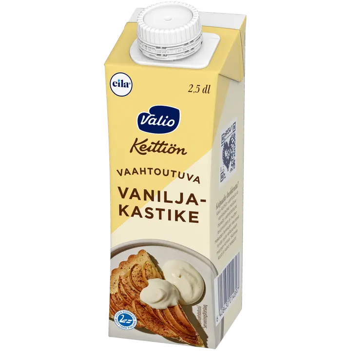 Valio Keittiön vaahtoutuva vaniljakastike 2,5 dl UHT laktoositon