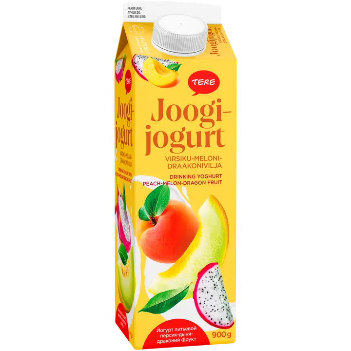Tere joogijogurt virsiku-meloni-draakonivilja, 900 g