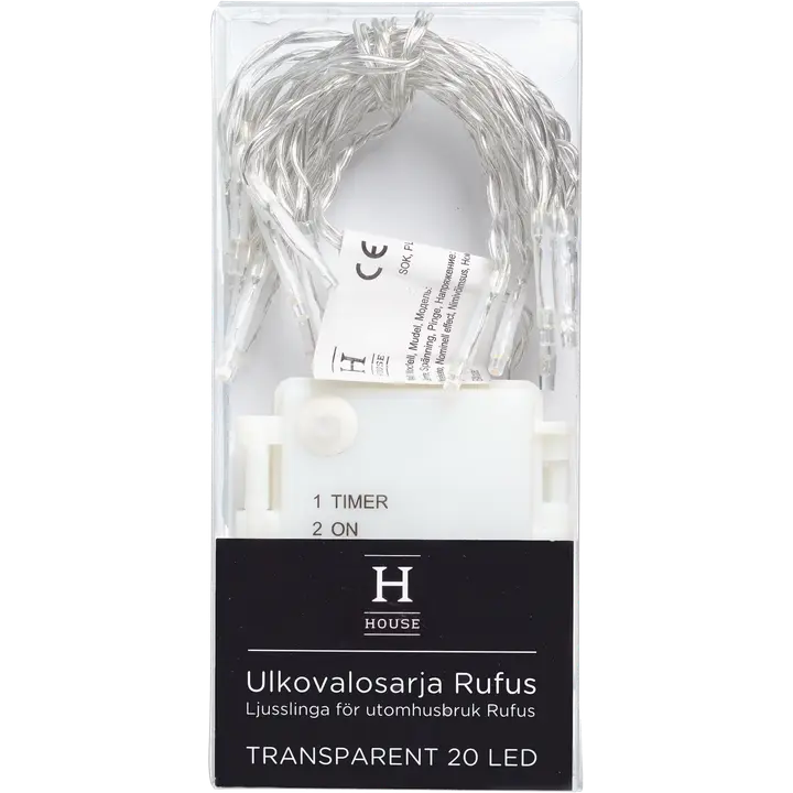 House Rufus ulkovalosarja 20 LED, kirkas