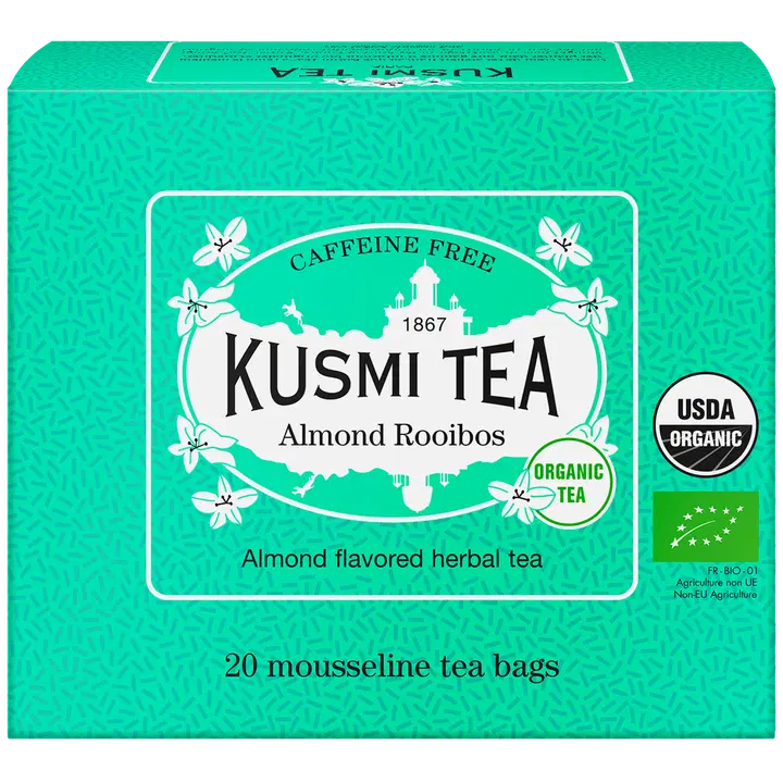 Kusmi Organic Almond Rooibos mantelinmakuinen rooiboshauduke 20x2g