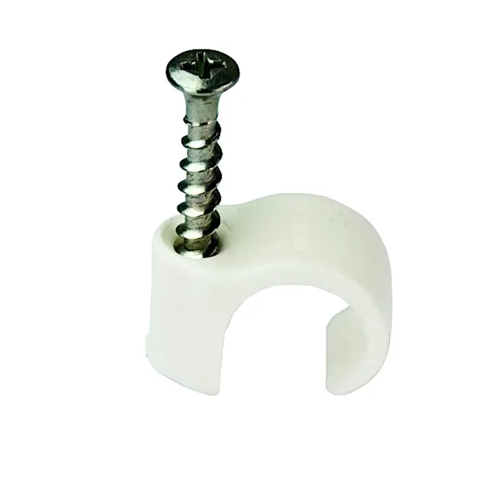Gelia johtokiinnike 7-10mm ruuvin pituus 32mm 10kpl valkoinen