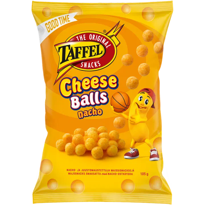 Taffel Cheese Balls nacho maustettu juustosnacks 105g