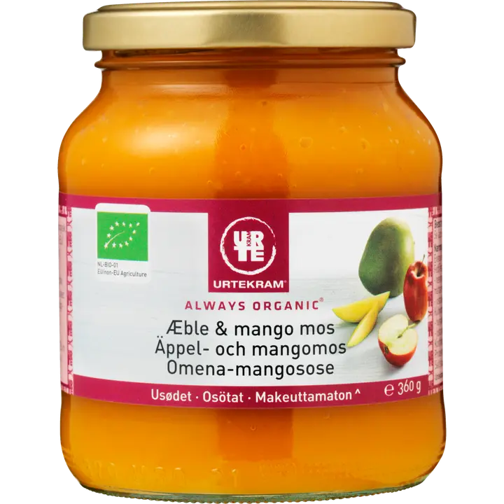 URTEKRAM Luomu Makeuttamaton Omena-mangosose 360g