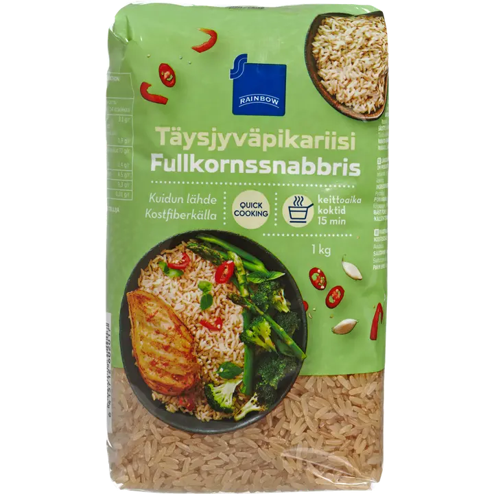 Rainbow 1kg täysjyväpikariisi