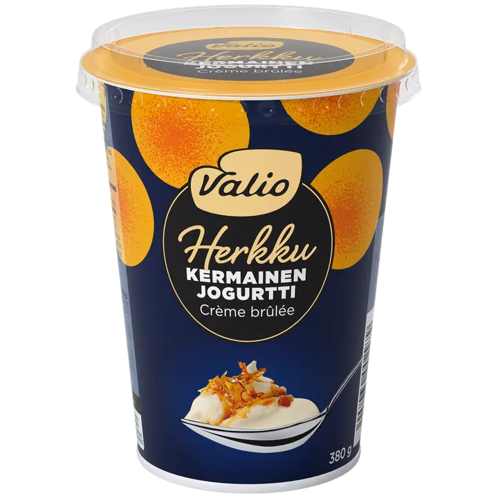Valio Herkku kermainen jogurtti 380 g crème brûlée laktoositon