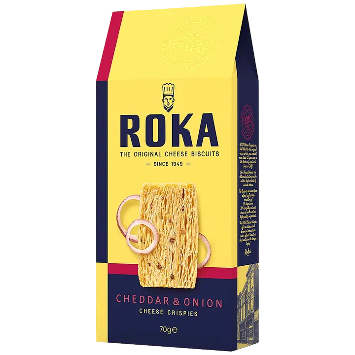 ROKA Cheddar & sipuli rapea suolakeksi 70 g