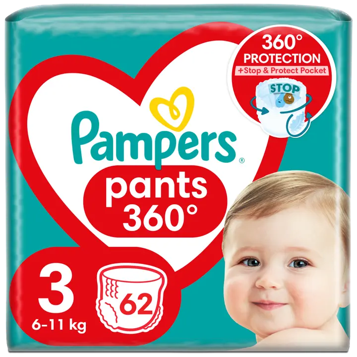PAMPERS püksmähkmed JP S3 62tk