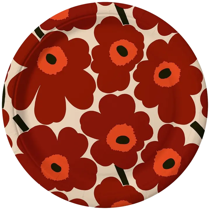Marimekko Lautanen 22cm 10x10kpl Unikko punakerma