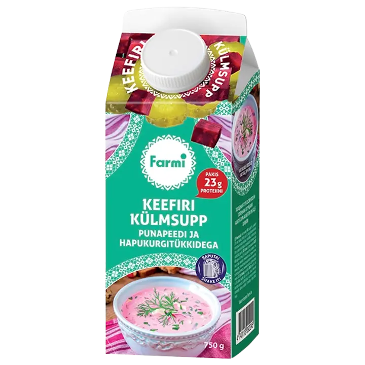 FARMI külmsupp punapeedi ja hapukurgitükkidega 750g
