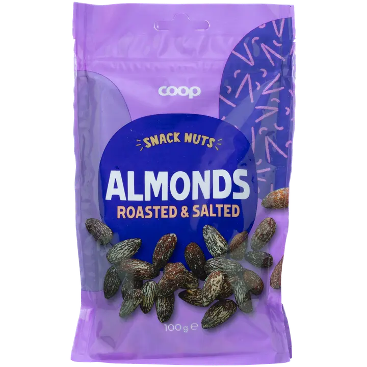 COOP mandlid röstitud&soolatud 100g