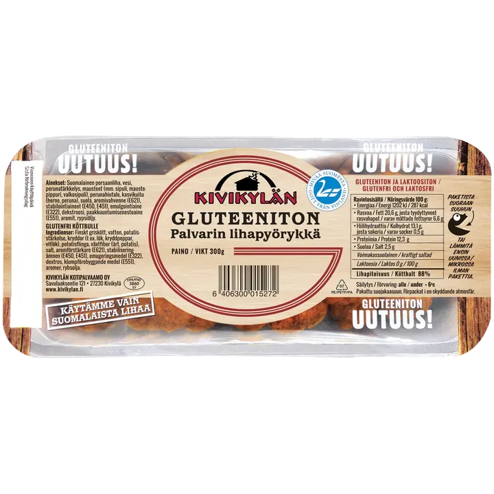 Kivikylän Palvarin Gluteeniton Lihapulla 300 g