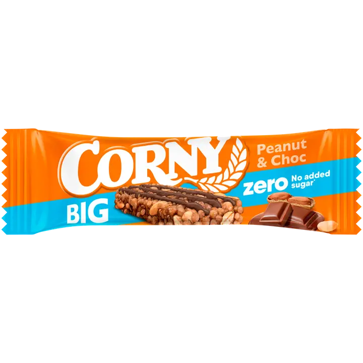 Corny BIG zero müslibatoon maapähklite ja piimašokolaadiga, magusainetega 40g