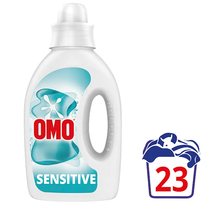 Omo Sensitive Nestemäinen pyykinpesuaine Hajusteeton 920 ml 23 pesua