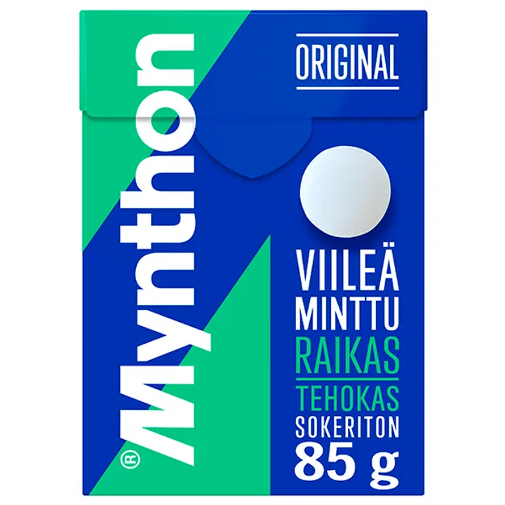 Mynthon Original Viileä Minttu sokeriton kurkkupastilli 85g