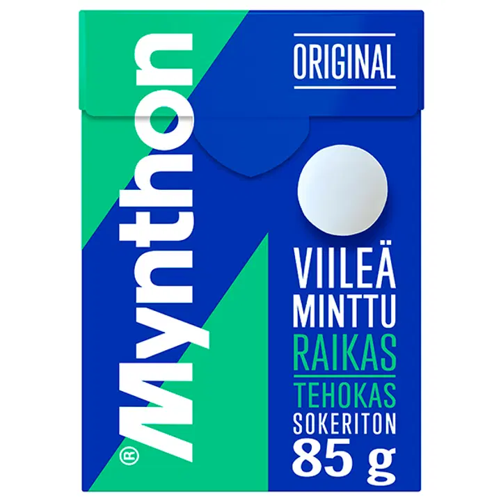 Mynthon Original Viileä Minttu sokeriton kurkkupastilli 85g