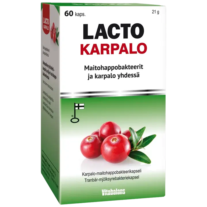 Lacto Karpalo 60 kaps. Karpalo-maitohappobakteerikapseli