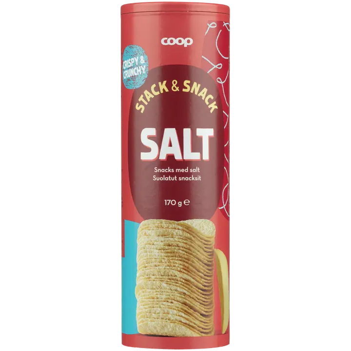 Coop suolatut snacksit tuubi 170 g