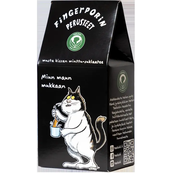 Teeleidin Fingerporin perusteet; Miun maun mukkaan, musta kissan minttusuklaatee 60g
