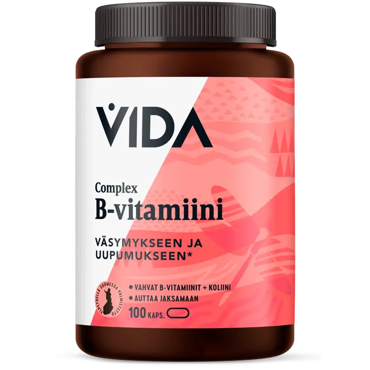 Vida B-vitamiinivalmiste Complex B-vitamiini ravintolisä 100 kaps