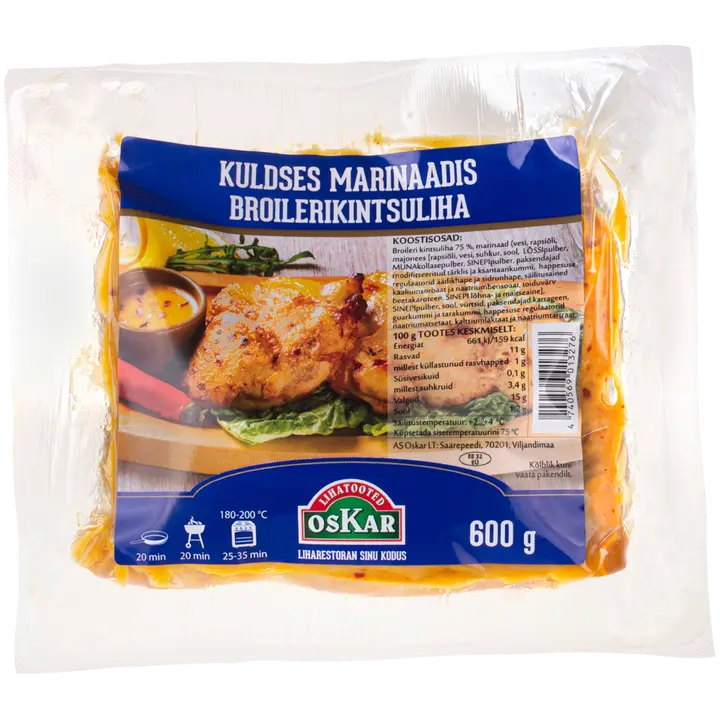 Oskar Kuldne Marinaad Broilerikintsuliha 600G